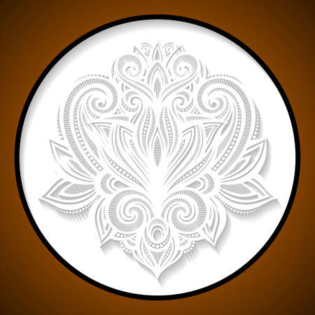 Vector Colored Ornate Backgrounds. Hand Drawn Texture with Ornamental Laceのイラスト素材