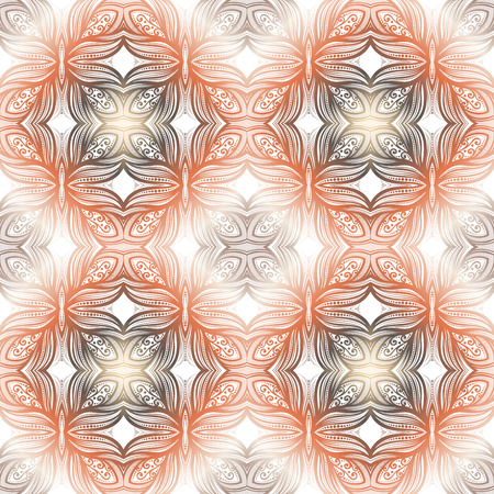 Seamless Vintage Lace Pattern (Vector). Hand Drawn Ethnic Textureのイラスト素材