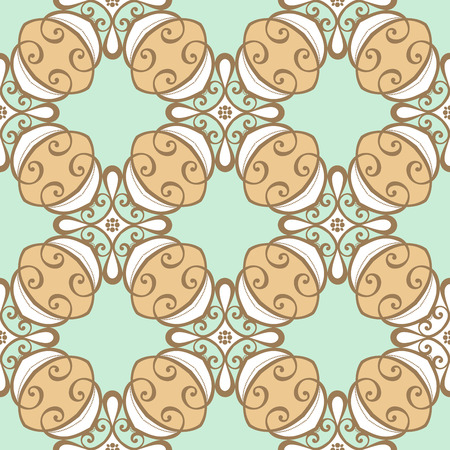 Seamless Vintage Lace Pattern (Vector). Hand Drawn Tile Texture, Ethnic Ornamentのイラスト素材