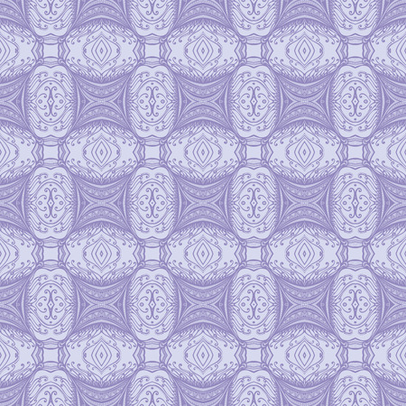 Seamless Vintage Lace Pattern (Vector). Hand Drawn Tile Texture, Ethnic Ornamentのイラスト素材