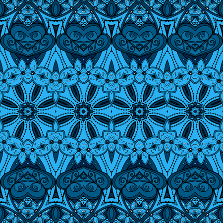 Vector Seamless Abstract Tribal Pattern. Hand Drawn Ethnic Texture, Flight of Imaginationのイラスト素材