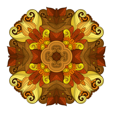 Vector Beautiful Deco Colored Contour Squareのイラスト素材