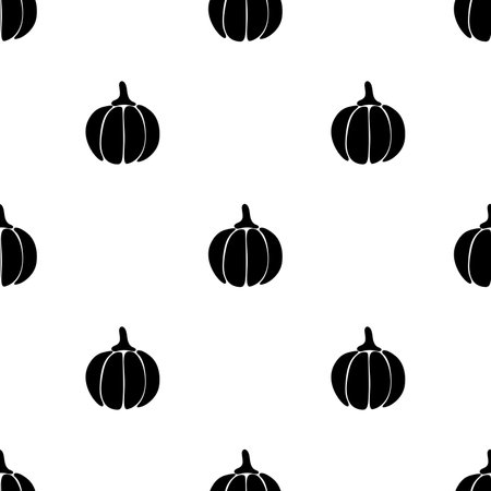 Seamless Pattern with Cute Pumpkins. Fall Halloween Collection. Decorative Design for Prints, Fabrics, Wallpapers etc. Abstract Art. Modern Style. Vector Illustrationsのイラスト素材