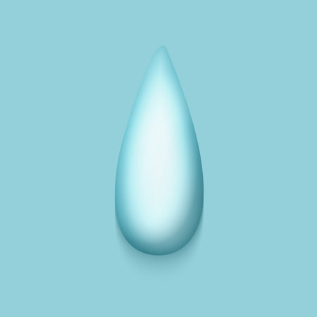 Colorful Cute Drop in Modern Plastic Style. Trendy Cartoon Object. Realistic Design Element. Modern Concept. Vector 3d Illustrationのイラスト素材