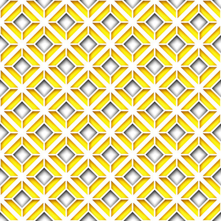Seamless Colorful Geometric Pattern with Rhombuses. Endless Modern Mosaic Texture.  Fabric Textile, Wrapping Paper, Wallpaper. Vector 3d Illustration. Abstract Artのイラスト素材