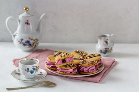 gentle tones, gentle mood of tea drinkingの写真素材