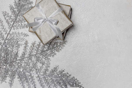 New Year and Christmas background with copy space for text. card.の写真素材