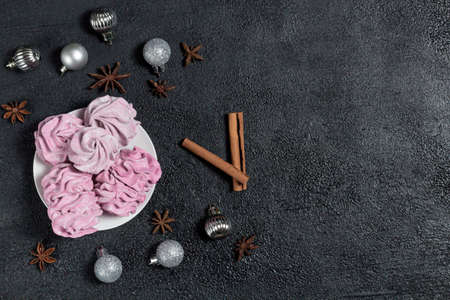 Christmas, New Year gourmet marshmallowの写真素材