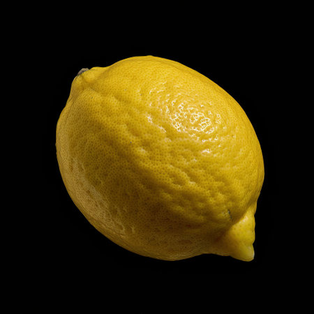 fresh lemon on a black background. Generative AIの素材