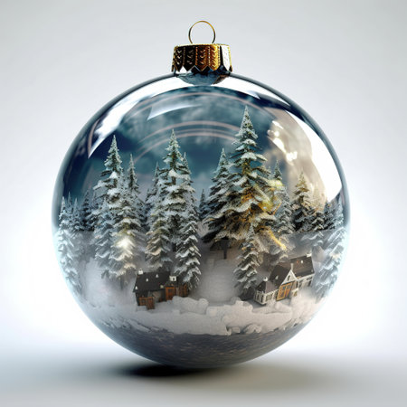 christmas balloon with christmas insideの素材