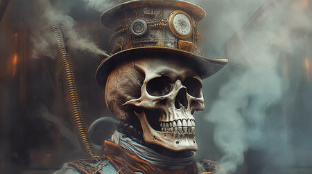 the human skeleton is robotic. Futuristic 3d illustration.The concept of the futureの素材