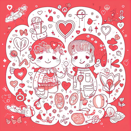 Kissing couple of young lovers. Valentine's dayの素材