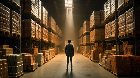 warehouse manager. logistics business.の素材