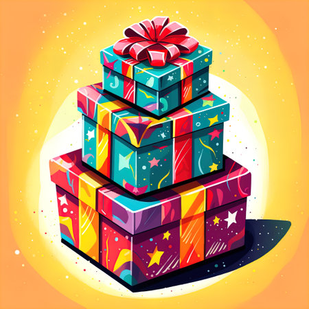 New Year and Christmas design. Christmas background. Illustration.の素材