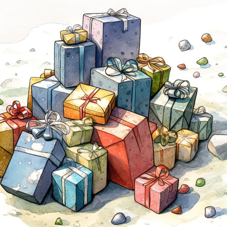 New Year and Christmas design. Christmas background. Illustration.の素材