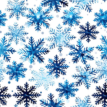 Collection of snowflakes, modern flat design. Can be used for printed materials - leaflets, posters, business cards or for web. Generative AIの素材