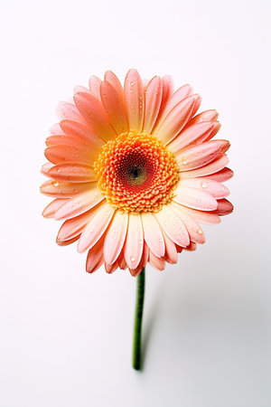 A beautiful flower highlighted on a white background. Generative AIの素材