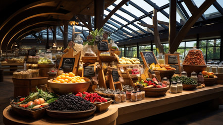 colored spices, gourmet delicacies on the market Generative AIの素材