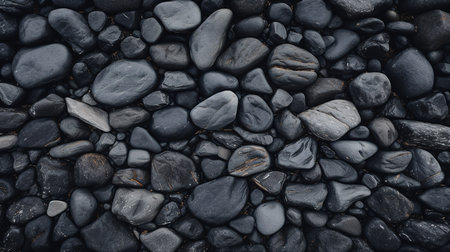 Abstract nature pebbles background. Blue pebble texture. Stone background Generative AIの素材