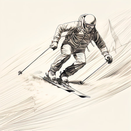 Skiers and snowboarders winter sport activities vectorの素材