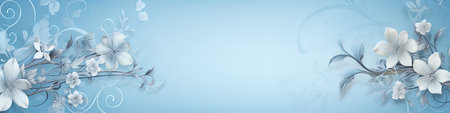 Pastel blue background for website design. Generative AIの素材