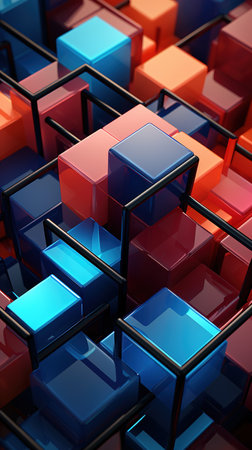 3D render. Smartphone wallpaper background. Generative AIの素材