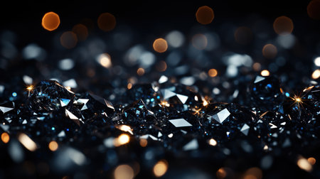 Black Abstract bokeh texture on a black background, Postcard, Design. The banner. Patternの素材