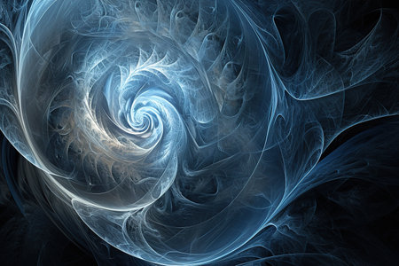 Blue abstract 3d design against colored background. Futuristic background for design, Album covers, notebooks, Bannerの素材