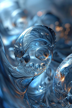 Blue abstract 3d design against colored background. Futuristic background for design, Album covers, notebooks, Bannerの素材