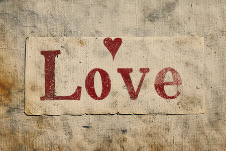 A postcard with the word "LOVE". Used for invitation to the wedding, greeting cards, flyers. Vector illustration.の素材