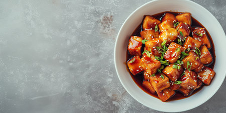 vegetarian Tofu dish. Image for Cafe and Restaurant Menusの素材