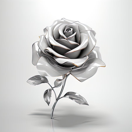 Abstract Rose petals, black and white illustration.の素材