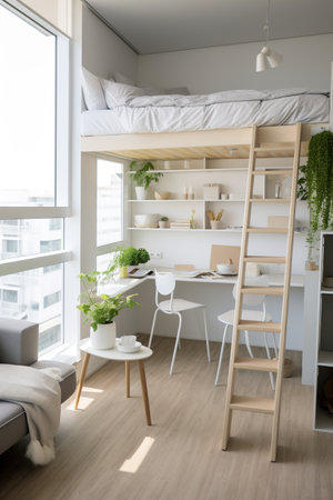 Tiny apartment with space saving solutions, Interior Designの素材