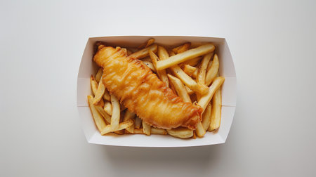 Traditional British fish and chips. Image for Cafe and Restaurant Menusの素材