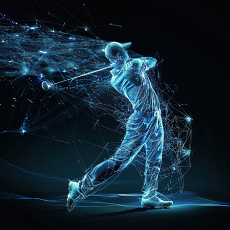 Abstract illustration of Golf. The golfer strikes. The concept of sports. Design of clothes, albums, notebooks. Sports banners, postcardsの素材