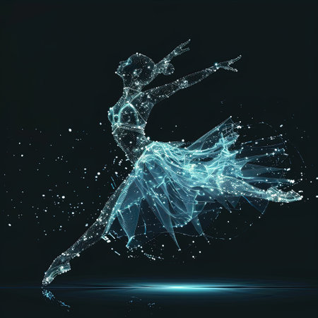 Abstract Illustration of a dancing Ballerina. Design of clothes, albums, notebooks. banners, postcardsの素材