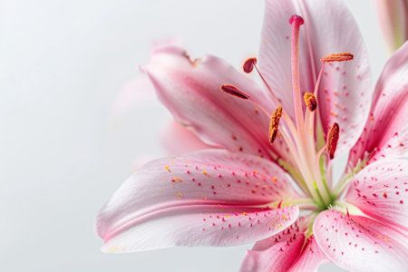 Background with a lily flower, Design of postcards, albums, notebooksの素材