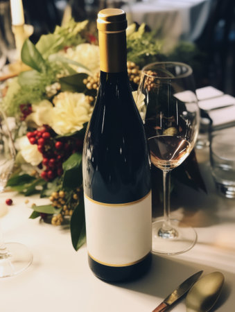 A glass of wine, a design for a postcard. elegant icon, symbol, For menu, bar, restaurant, wine list.の素材