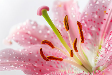 Background with a lily flower, Design of postcards, albums, notebooksの素材