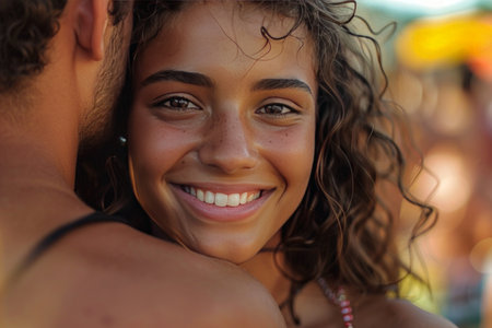 Dia dos Namorados. A happy young couple. Valentine's Day. Romanceの素材