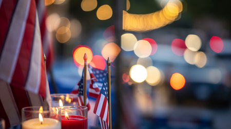 Greeting card for Veterans Day, Memorial Day, Independence Day. America celebration.の素材