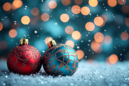 Christmas and New Year holidays backgroundの素材