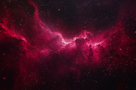 A starry landscape in purple and pink shades. Desktop Wallpapersの素材