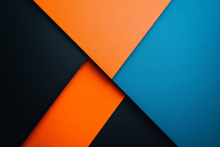 Abstract neon light curved orange and blue on dark blue background. You can use for ad, poster, template, business presentation. Vector illustrationの素材