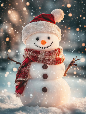 Snowman and Candy cane For Christmas Card or Bag designの素材