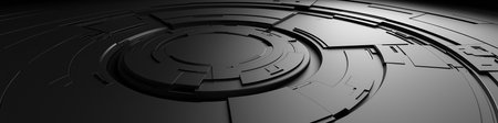Futuristic presentation background. Dark gray and black. Technology. Design of a postcard, banner, websiteの素材