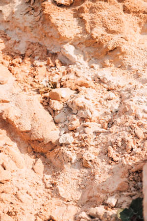 Beautiful dry sand in the quarry view from aboveの写真素材