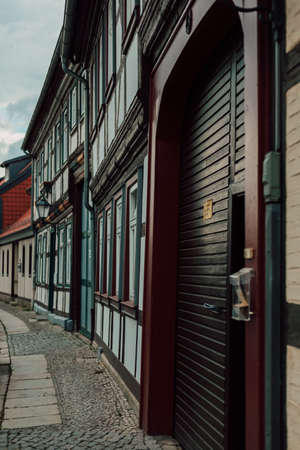 An old street in one of the cities of Germanyの写真素材