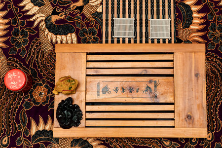 Chinese tea ceremony. A set of dishes for tea drinking