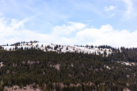 Beautiful views of the snow-capped mountains. Blue sky over snow-capped mountains. High quality...